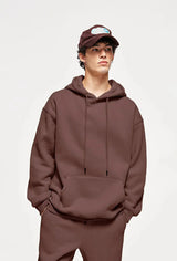 Colorful Basic Pullover Hoodie-Brown-XS-Mauv Studio