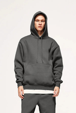 Colorful Basic Pullover Hoodie-Gray-XS-Mauv Studio