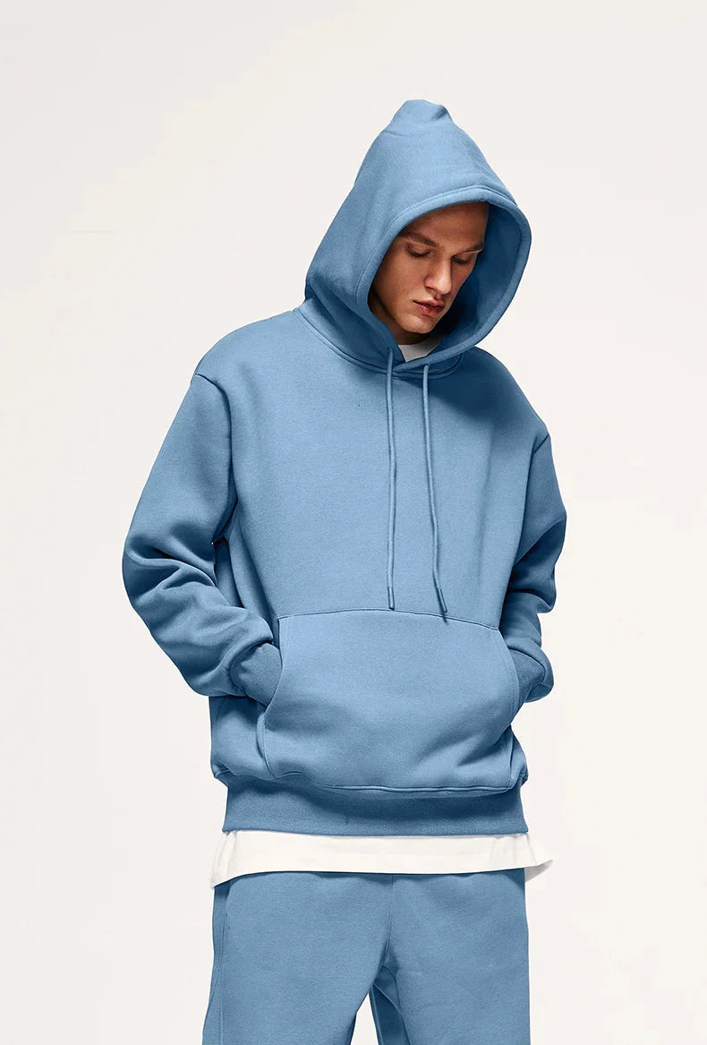 Colorful Basic Pullover Hoodie-Light Blue-XS-Mauv Studio