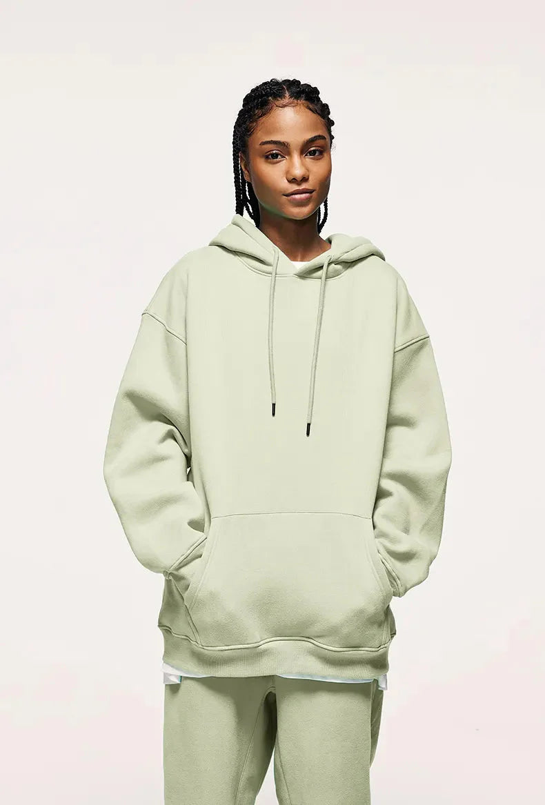 Colorful Basic Pullover Hoodie-Light Green-XS-Mauv Studio