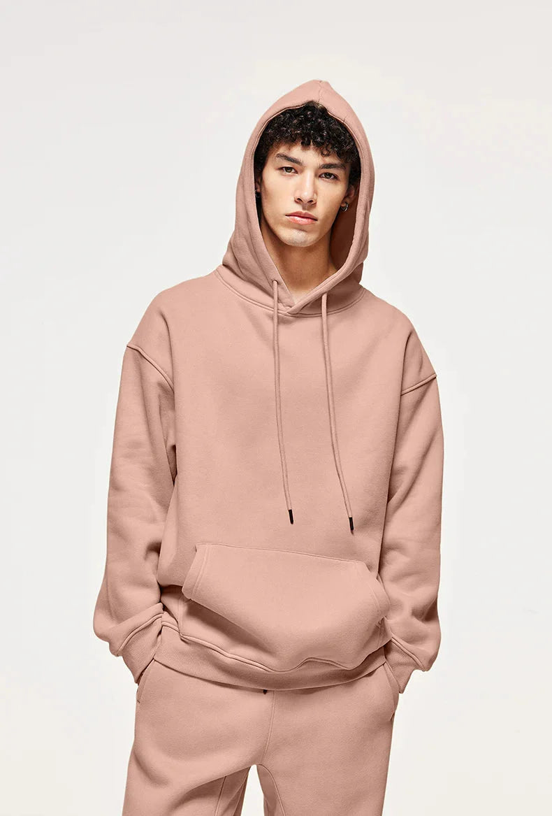 Colorful Basic Pullover Hoodie-Pink-XS-Mauv Studio