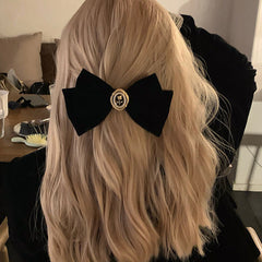 Coquette Aesthetic Velvet Hair Bow-Hair Bow-MAUV STUDIO-STREETWEAR-Y2K-CLOTHING