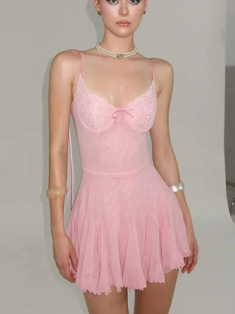 Coquette Backless Mini Dress view 8 | MAUVSTUDIO®