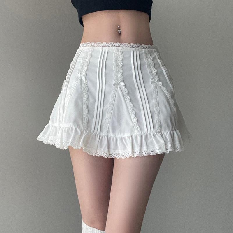 Coquette Frill Hem Mini Skirt – MAUVSTUDIO®