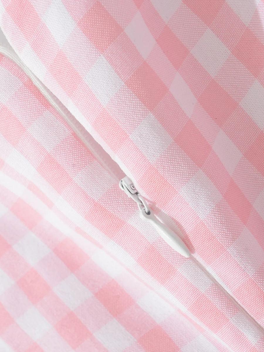 Coquette Gingham Mini Dress view 7 | MAUVSTUDIO®