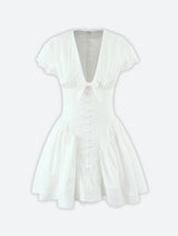 Coquette Gingham Mini Dress view 12 | MAUVSTUDIO®