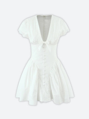 Coquette Gingham Mini Dress view 12 | MAUVSTUDIO®