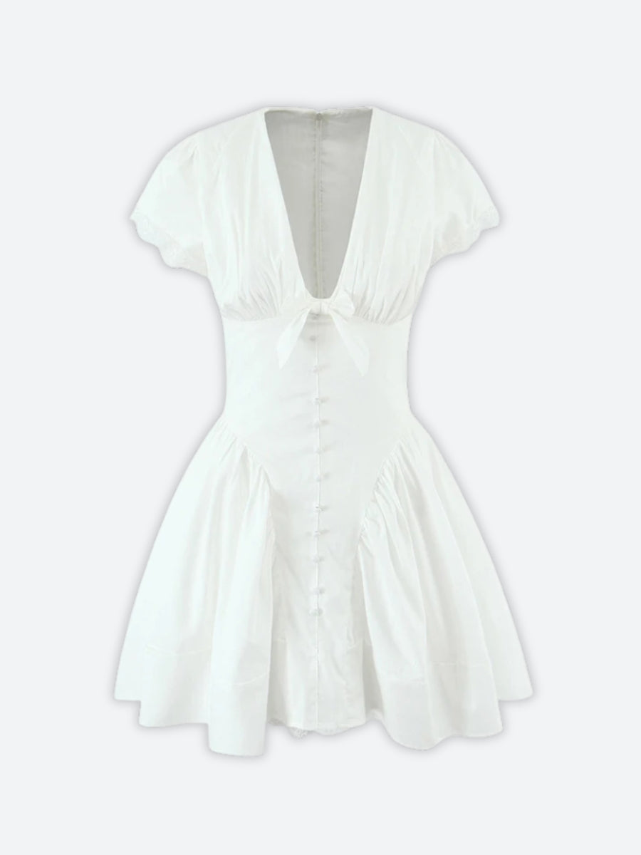 Coquette Gingham Mini Dress view 12 | MAUVSTUDIO®