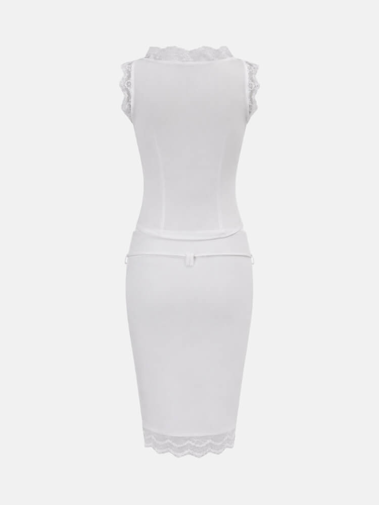 , Y2K skirt styled with a crop top