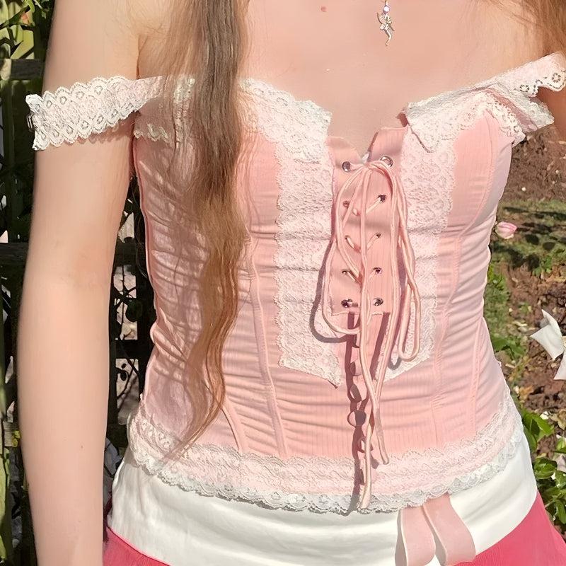 Coquette Lace Up Corset Top – MAUV STUDIO®® – MAUVSTUDIO®