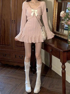 Coquette Mini Dress view 3 | MAUVSTUDIO®