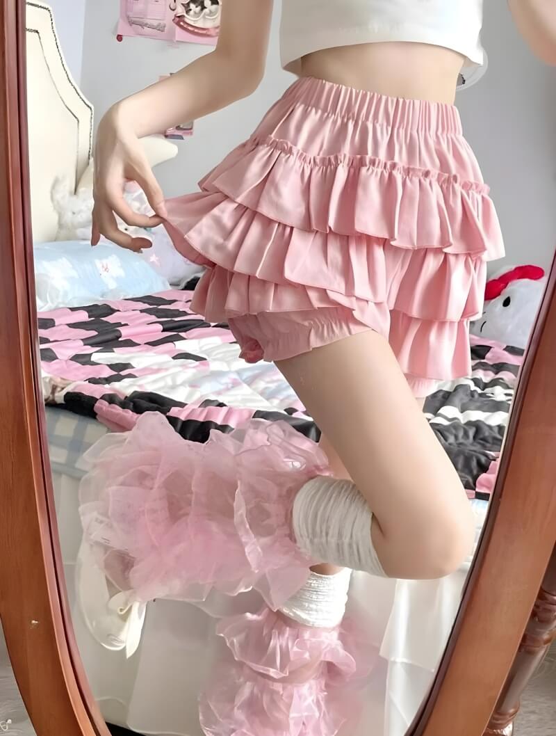 , Y2K skirt styled with a crop top