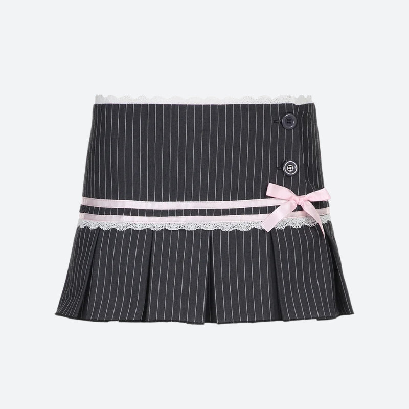, Y2K skirt styled with a crop top