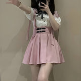 , Y2K skirt styled with a crop top