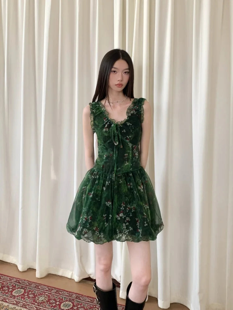 Cottagecore Bubble Tulle Mini Dress – MAUVSTUDIO®