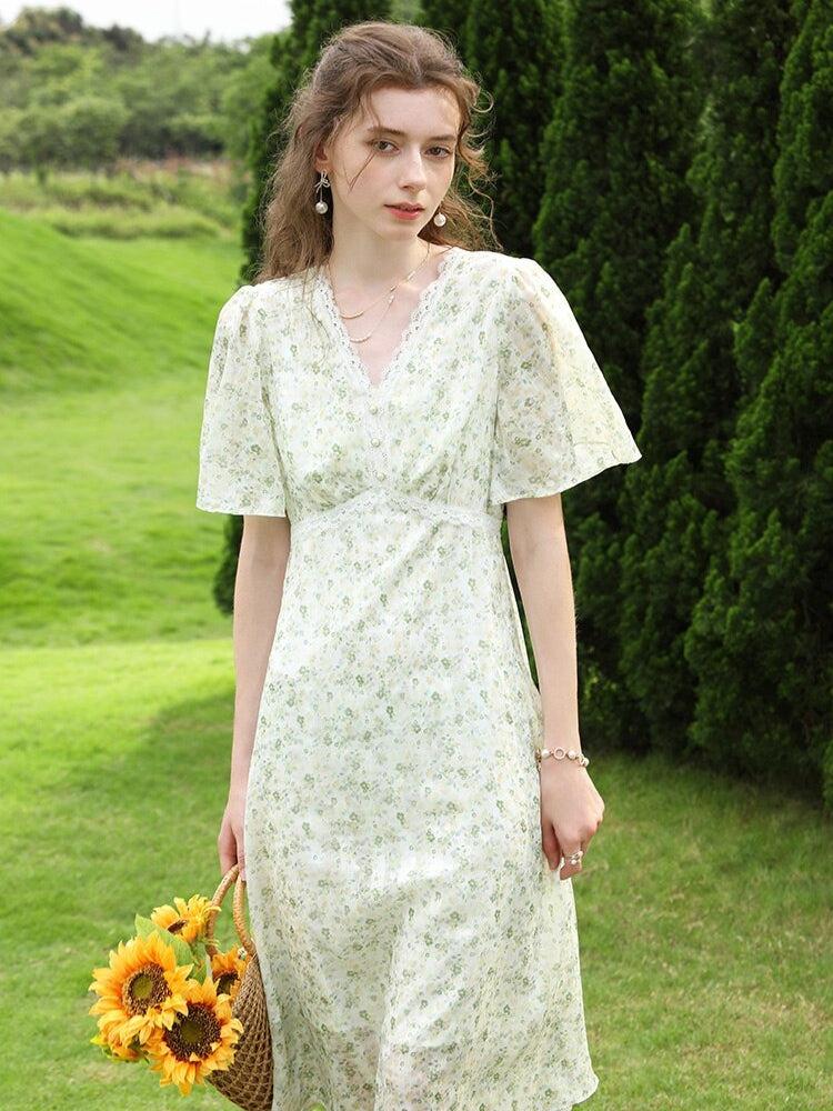cottagecore white dress Cottagecore Floral Midi Dress MAUVSTUDIO cottagecore white dress Cottagecore Floral Midi Dress MAUVSTUDIO
