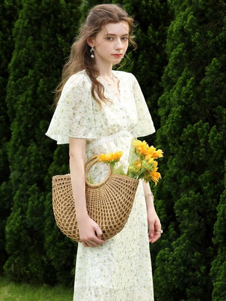 Cottagecore Floral Midi Dress MAUVSTUDIO Cottagecore Floral Midi Dress MAUVSTUDIO