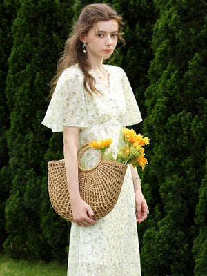 Cottagecore Floral Midi Dress – MAUVSTUDIO® Cottagecore Floral Midi Dress – MAUVSTUDIO®
