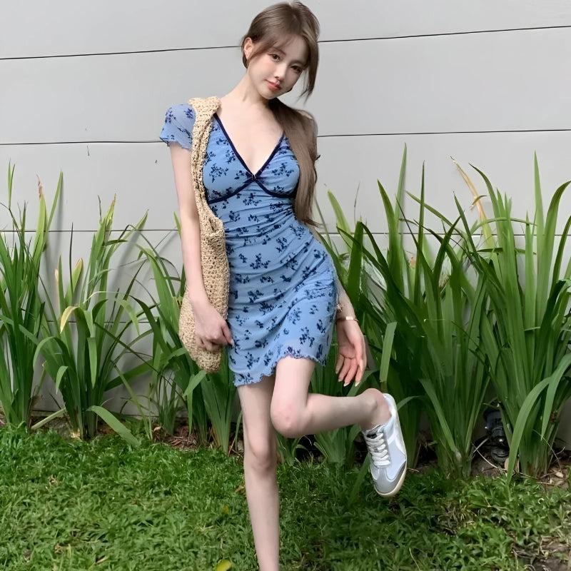 Cottagecore Floral Mini Dress view 9 | MAUVSTUDIO®