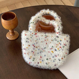 Crochet Mini Bag-Handbags-MAUV STUDIO-STREETWEAR-Y2K-CLOTHING