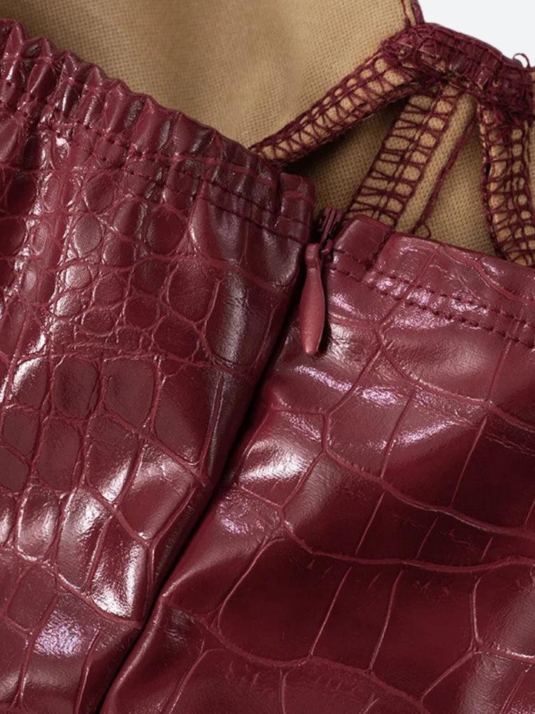 Crocodile Mini Dress view 5 | MAUVSTUDIO®