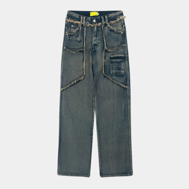 'Crossed' Jeans-Jeans-MAUV STUDIO-STREETWEAR-Y2K-CLOTHING