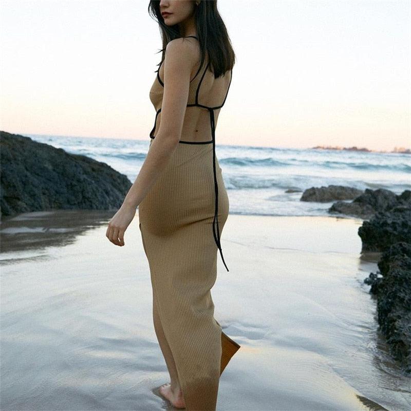 Cut Out Bodycon Maxi Dress MAUVSTUDIO Cut Out Bodycon Maxi Dress MAUVSTUDIO