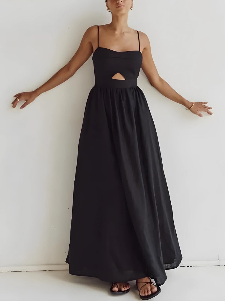 Cut Out Slit Maxi Dress view 3 | MAUVSTUDIO®