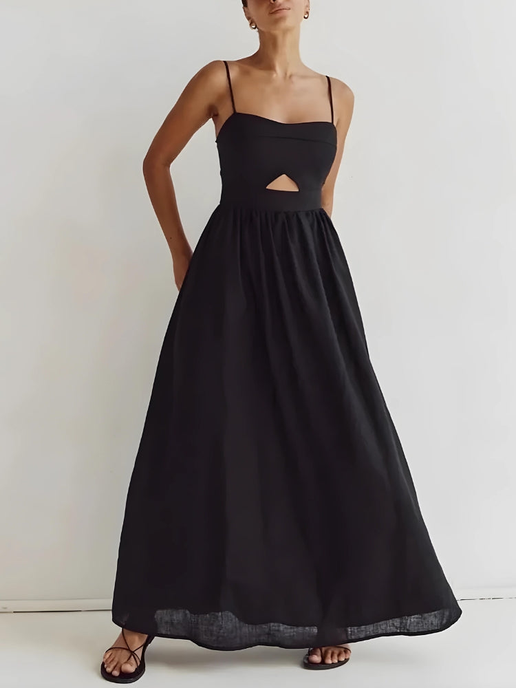 Cut Out Slit Maxi Dress view 4 | MAUVSTUDIO®