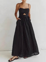 Cut Out Slit Maxi Dress view 6 | MAUVSTUDIO®