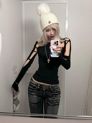 Cyberpunk Cut Out Top – MAUVSTUDIO®