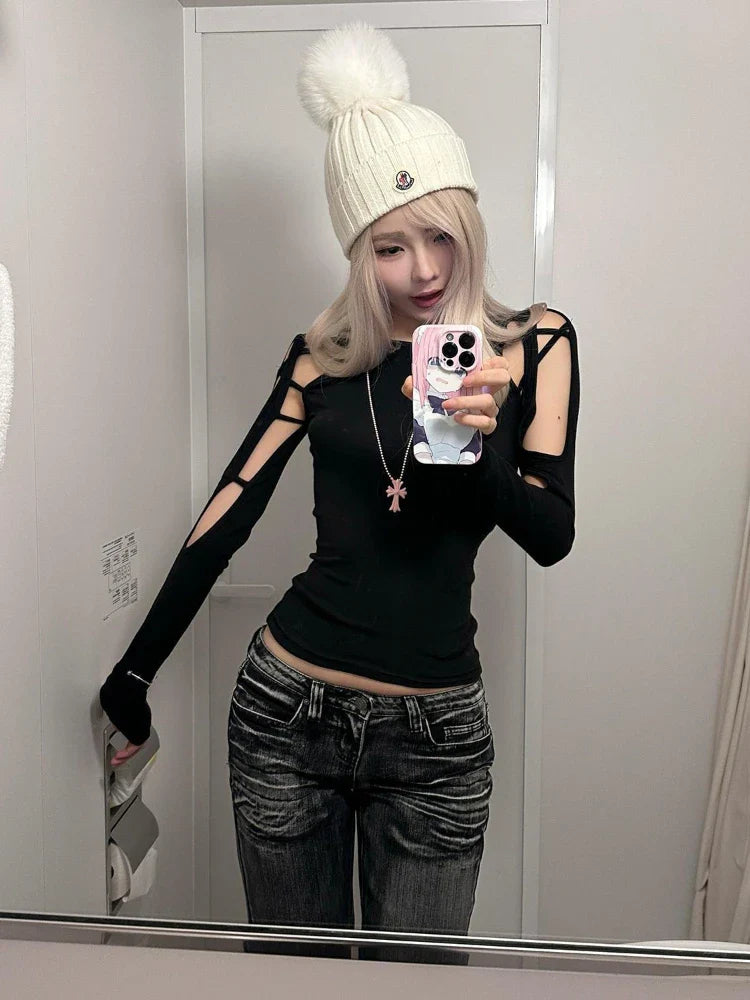 Cyberpunk Cut Out Top – MAUVSTUDIO®