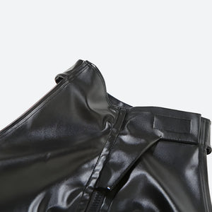 Cyberpunk Faux Leather Zip Up Top – MAUVSTUDIO®