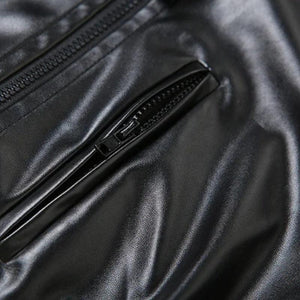 Cyberpunk Faux Leather Zip Up Top – MAUVSTUDIO®