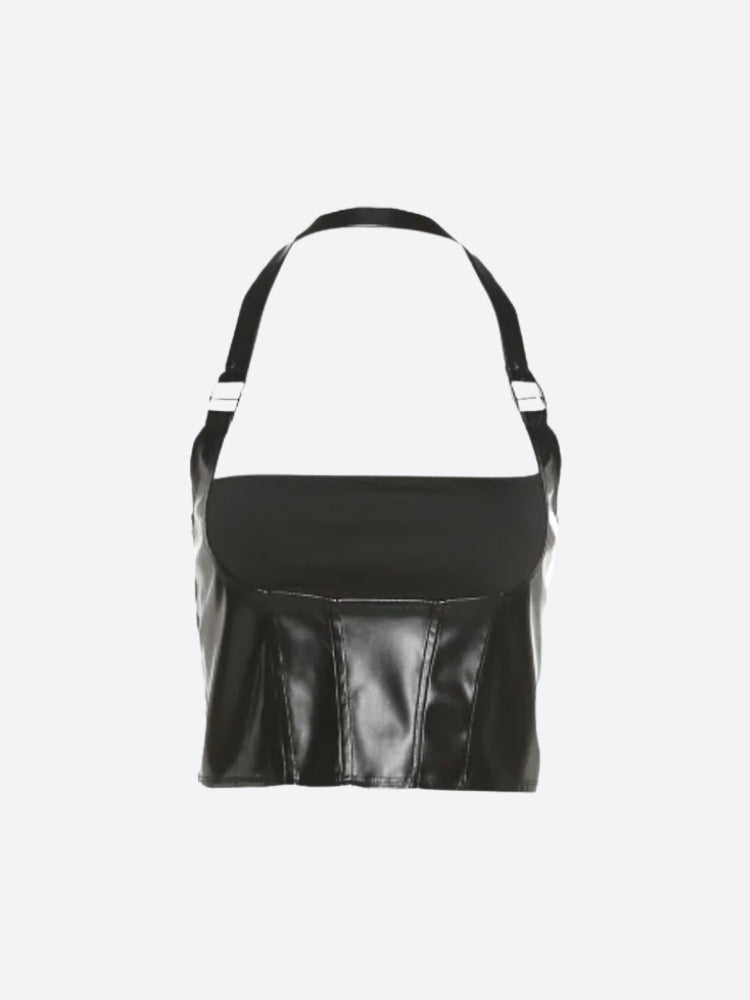 Cyberpunk Halter Neck Crop Top – MAUVSTUDIO®