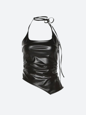 Cyberpunk Halter Neck Tie Top – MAUVSTUDIO®
