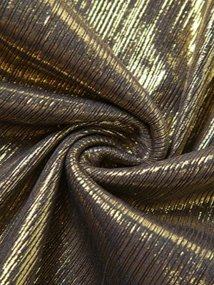 Cyberpunk Metallic Hooded Midi Dress view 6 | MAUVSTUDIO®