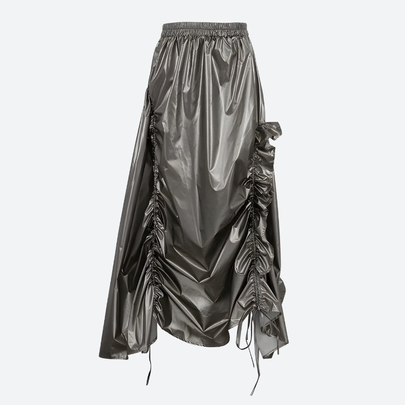 , Y2K skirt styled with a crop top