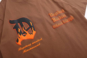 'D' T shirt-T-Shirts-MAUV STUDIO-STREETWEAR-Y2K-CLOTHING