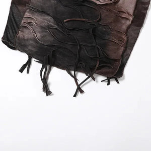 Distressed Sheer Maxi Dress view 7 | MAUVSTUDIO®