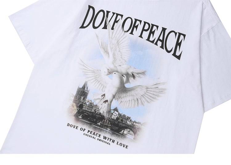 'Doves' T shirt-T-Shirts-MAUV STUDIO-STREETWEAR-Y2K-CLOTHING