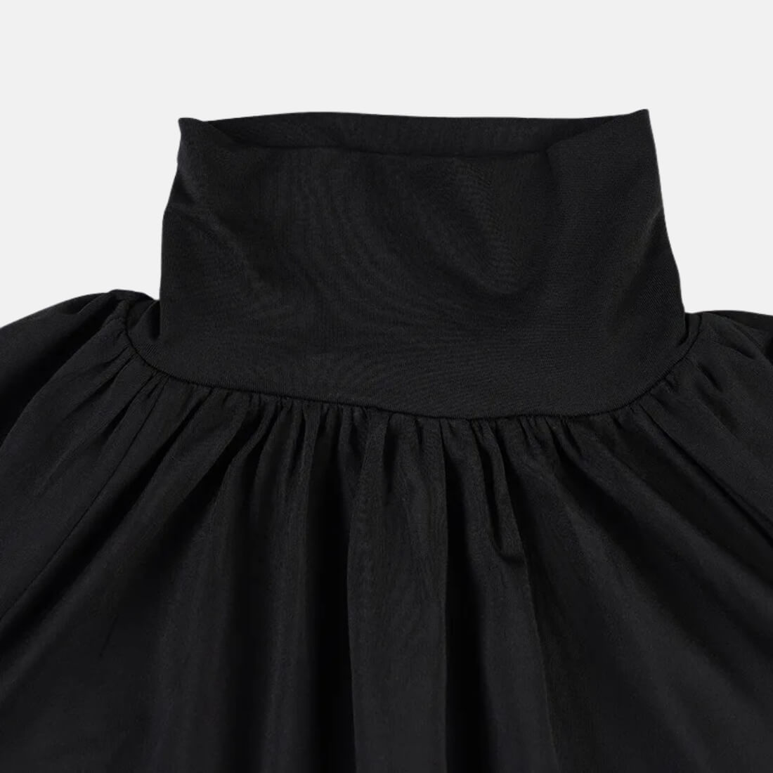 Draped Turtleneck Top with fitted cut, Y2K long sleeve top styled with low rise bottoms