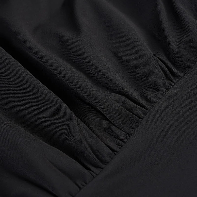Draped Turtleneck Top with fitted cut, Y2K long sleeve top styled with low rise bottoms