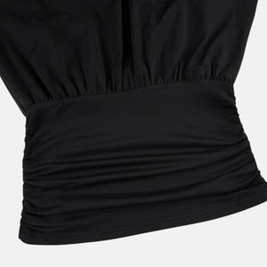 Draped Turtleneck Top with fitted cut, Y2K long sleeve top styled with low rise bottoms