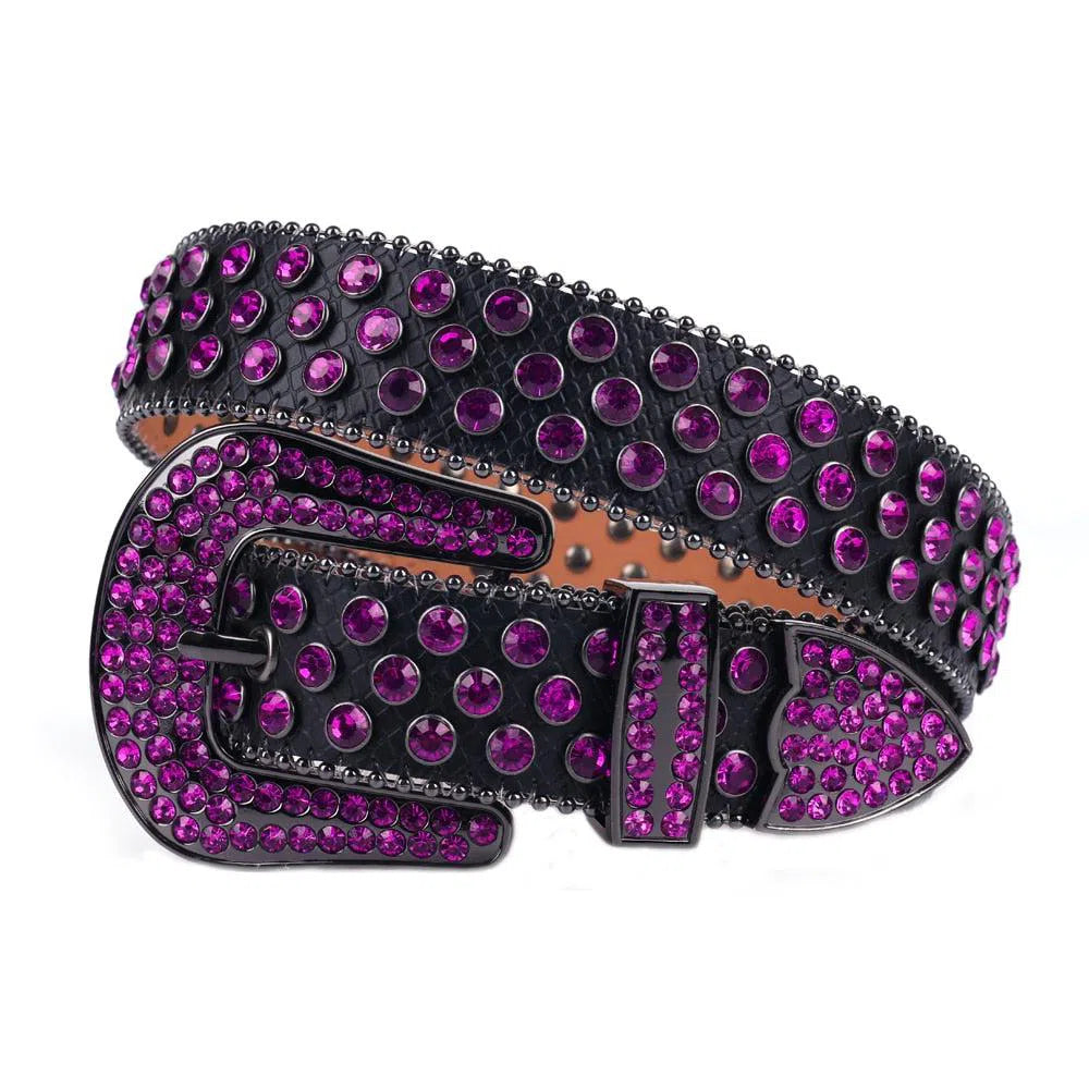 Drip Belt - Purple Black-Belts-MAUV STUDIO-STREETWEAR-Y2K-CLOTHING