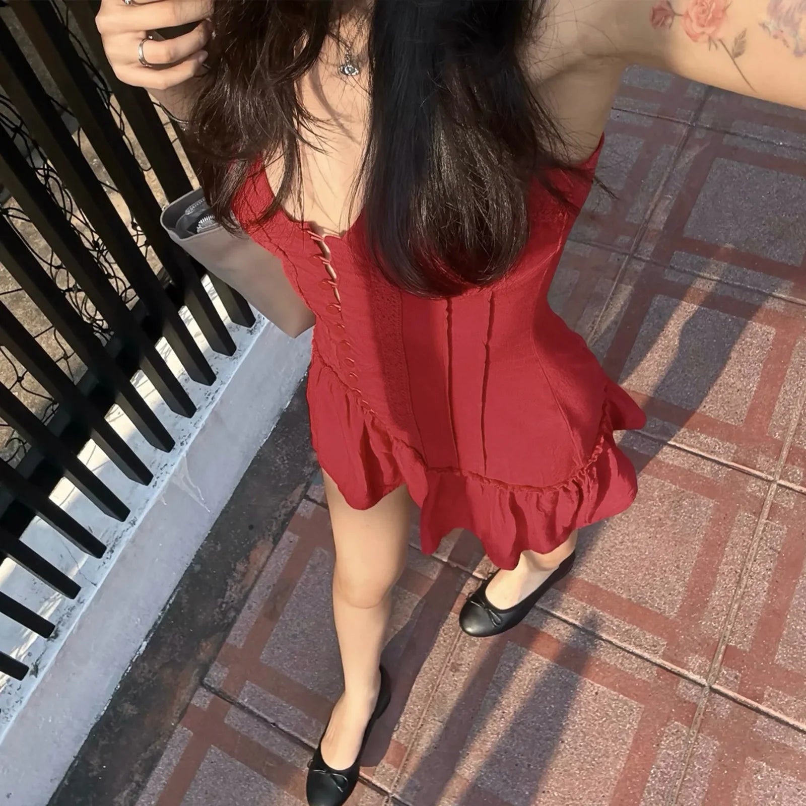 Drop Waist Mini Dress view 3 | MAUVSTUDIO®