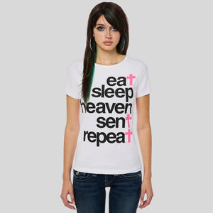 Eat Sleep Heaven Sent Repeat Tee – MAUVSTUDIO®