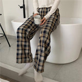 Elasticated Waist Checkered Sweatpants-Black-S-Mauv Studio