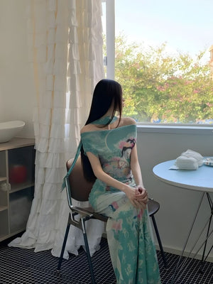 Ethereal Art Maxi Dress view 4 | MAUVSTUDIO®