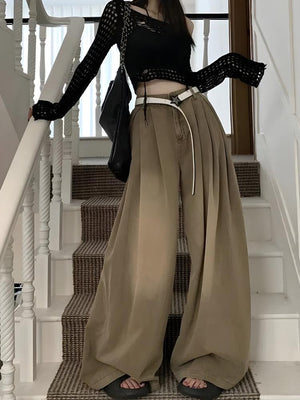 Extreme Wide Leg Pants-Mauv Studio